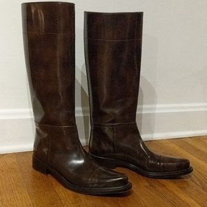 Prada Vero Cuoio Patent Leather Boots